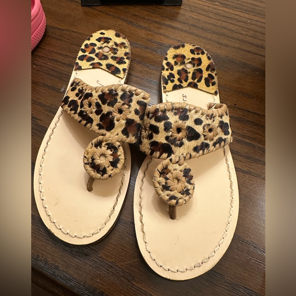 Leopard Print Girls Jack Rogers